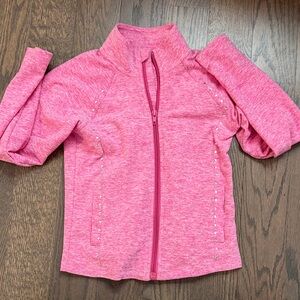 Pink Zip-Up Jacket with Rhinestone Accents